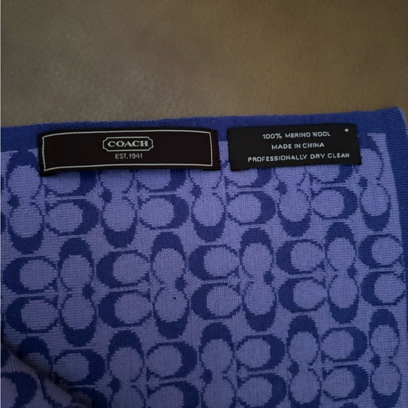 Coach Women's Signature C Logo Wool Scarf - Picture 2 of 7